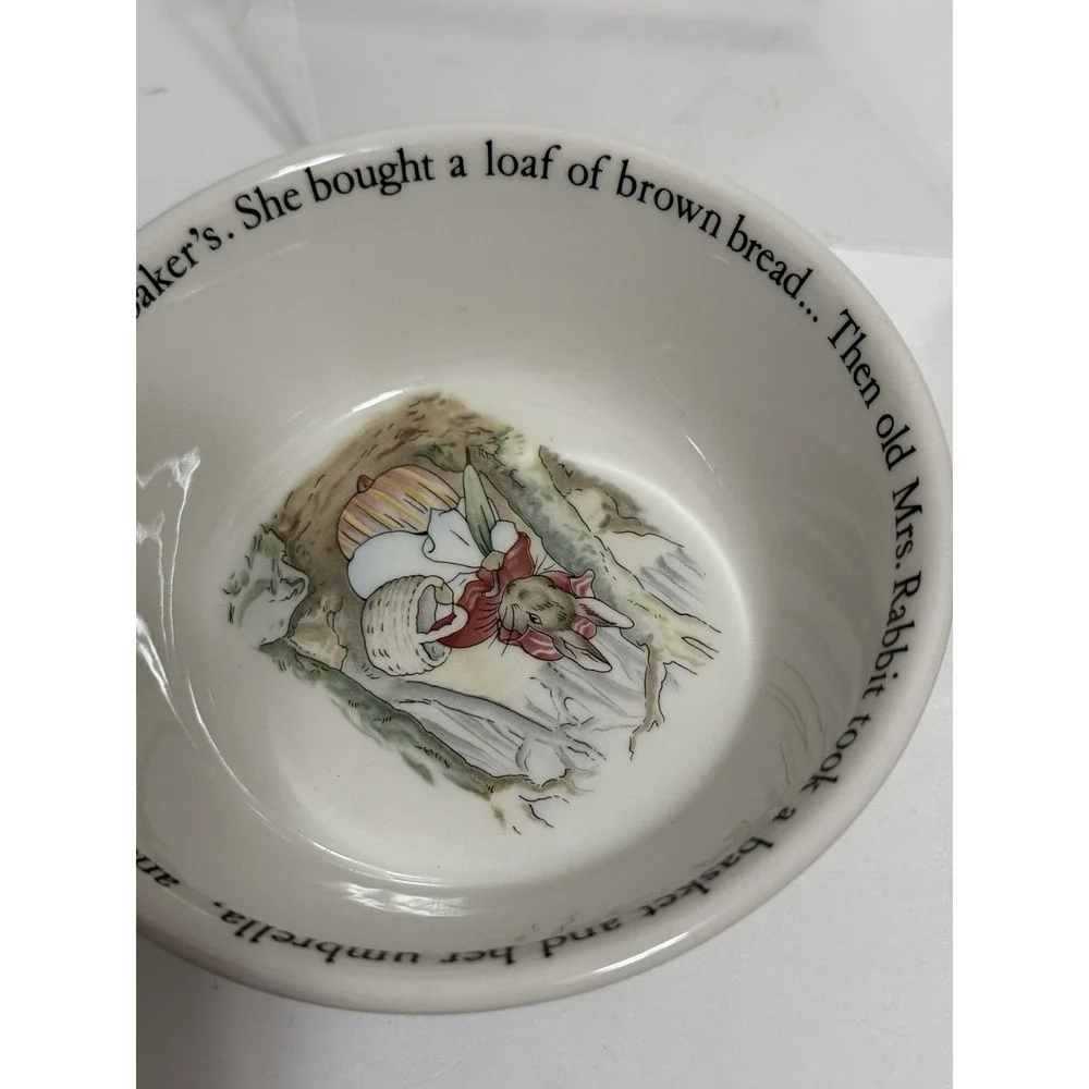 Wedgwood Peter Rabbit Nursery Set Cup Bowl Plate Beatrix Potter Made in England